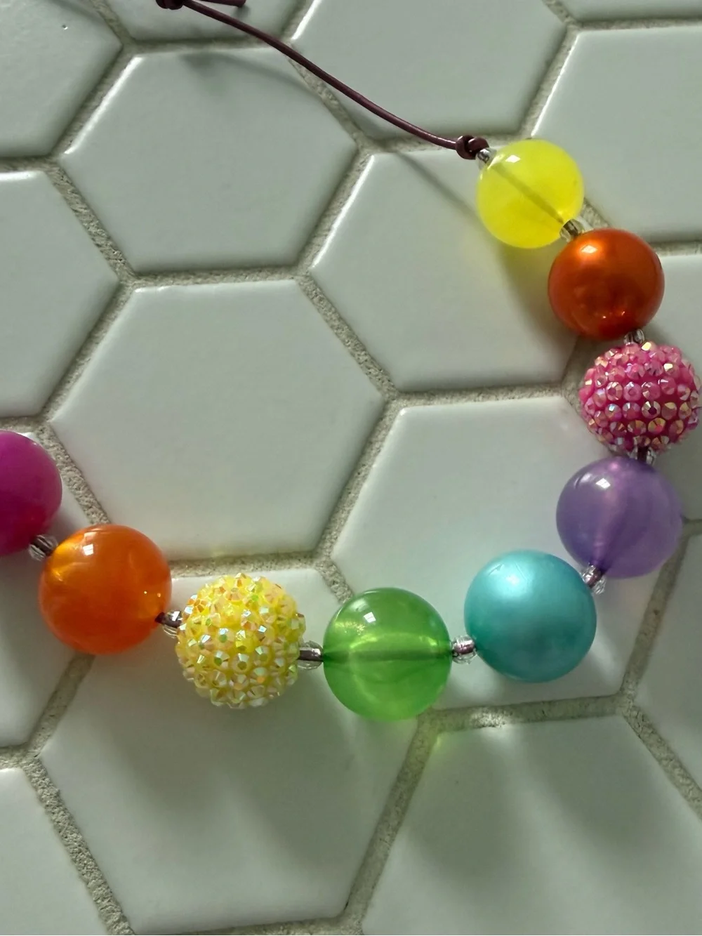 Kids Colorful Bead Necklace - Multicolor